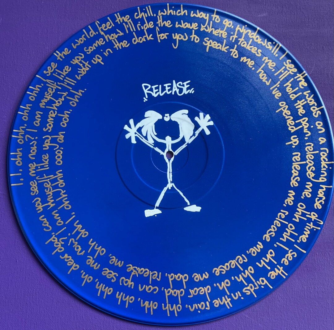 Pearl Jam Release Hand Painted Lyrics Painting on Vinyl Record Etsy