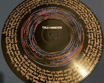 Talking Heads - This Must Be The Place hand painted lyrics painting on vinyl record