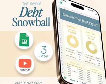 Schuldensneeuwbalafbetaling Tracker Budgetspreadsheet Google Spreadsheets Personal Finance Calculator Maandelijks betalingsplan Sjabloon Schuldafbetalingsbudget