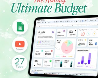 Ultimate Holiday Budget Planner For Affordable Christmas Gifts For Family Financial Planner Template Monthly Personal Budget Template