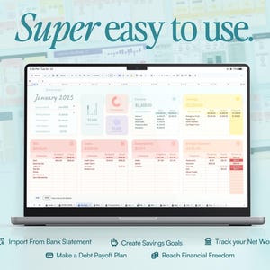 Ensemble de feuilles de calcul pour planificateur de budget personnel Chèque de paie annuel Modèle de suivi budgétaire Google Sheets Calendrier de facturation mensuelle Suivi des économies image 3