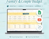 Family Budget Google Sheets Budget Template Paycheck Planner Expense Tracker Financial Planner Zero Based Budgeting Worksheet Simple Budget