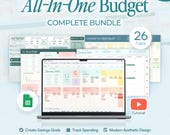 Personal Budget Planner Spreadsheet Bundle Annual Paycheck Budget Tracker Template Google Sheets Monthly Bill Calendar Debt Savings Tracker