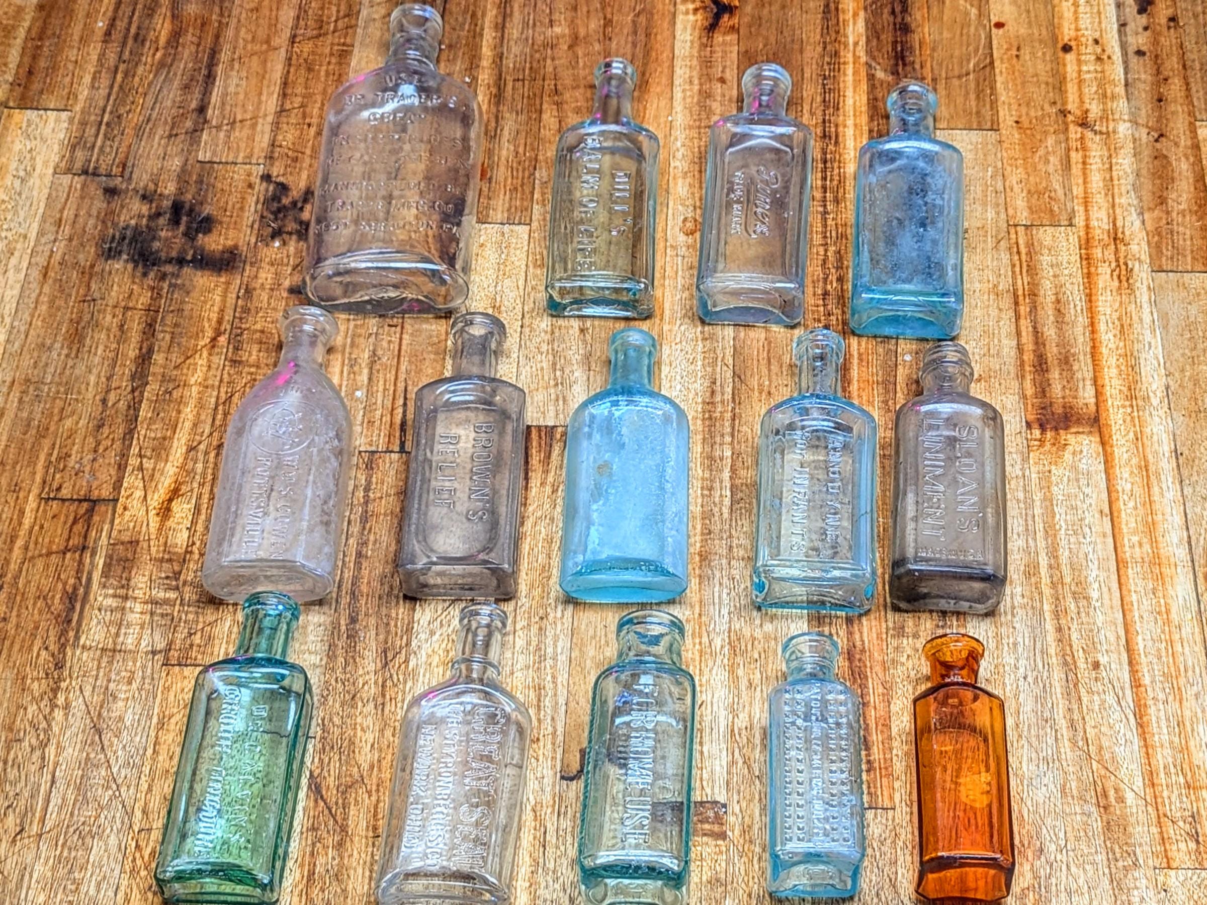 Vintage glass bottles - Etsy 日本