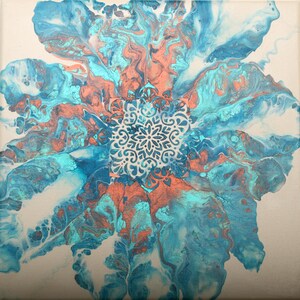 Acrylic fluid art painting - Acrylic pour painting - Fluid acrylic art - Original artwork - Abstract wall decor - One of a kind