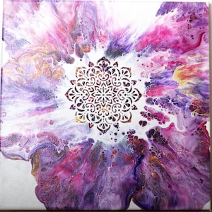 Acrylic fluid art painting - Acrylic pour painting - Fluid acrylic art - Original artwork - Abstract wall decor - One of a kind