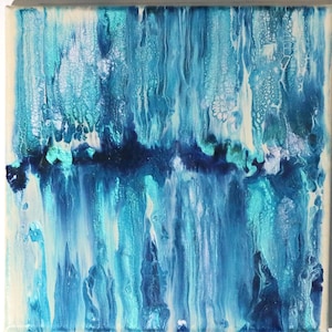 Pittura fluida acrilica - Pittura acrilica versata - Arte fluida acrilica - Opera d'arte originale - Decorazione murale astratta - Pezzo unico