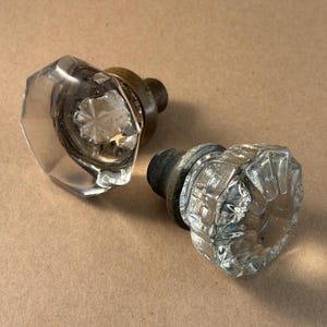 Pair of Antique Crystal Door Knobs