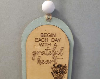 Laser engraved car charm