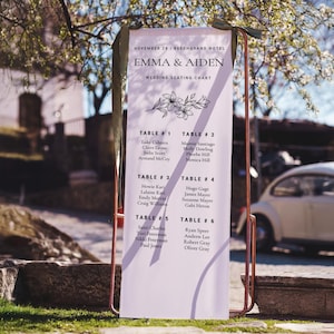 Letrero personalizado con plano de asientos, letrero personalizado con plano de asientos para boda, letrero de bienvenida para boda, letrero con asientos para ceremonia y evento, letrero de bienvenida con mantelería.