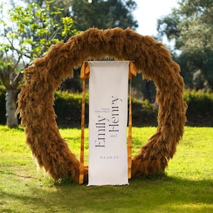 Personalized Fabric Wedding Welcome Sign, Custom Linen Fabric Ceremony Sign, Wedding Decoration, Rustic Wedding Shower Sign, Ceremony Sign