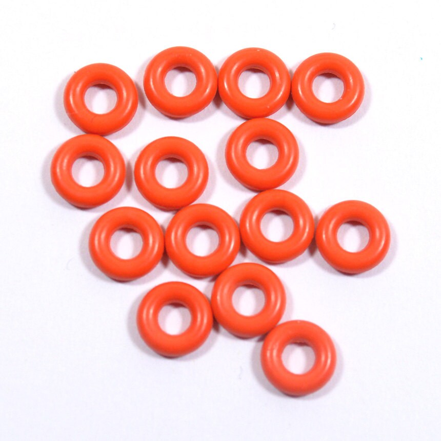 7.25mm Orange Rubber ORings for 5mm Leather Etsy