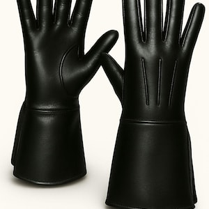 Medieval Renaissance Cosplay Swordsman Steampunk Unlined Leather Gloves Gauntlets – Perfect for Costume and Roleplay- Handmade Gloves