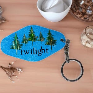 Twilight Inspired Forest Keychain | Twilight Saga| Bella Swan | Edward Cullen | Gift for Her | Accessory