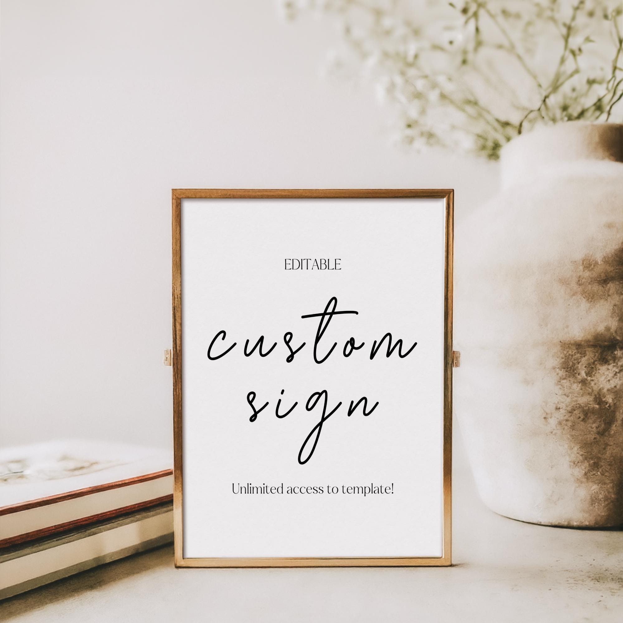 Create Event Sign Editable Event Sign, Canva Template, Custom Digital Download, Party ...