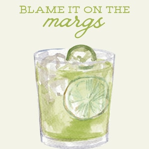 Blame It On the Margs – Printable Wall Art | Digital Download | Fun Margarita Quote | Kitchen or Bar Decor