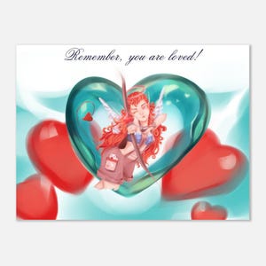Leuke valentijnskaart met kaart Cupido voor liefde Aanpasbare tekst met leuk uniek ontwerp Cupido Cadeau voor vriendin Romantische kaart voor vriend