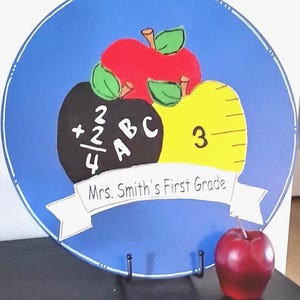 Personalized School Days door hanger, fall sign, teachers door hanger, classroom  hanger, back to school, school name plaque, welcome sign