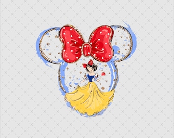 Snow White Princess Png Svg, Family Vacation Design (Instant Download)