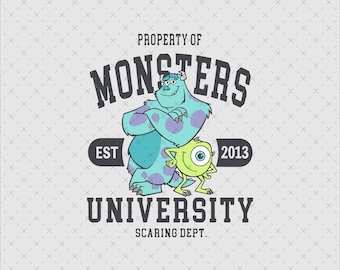 Uniwersytet Potworny, Dział Strachu, Svg, PNG, Natychmiastowe pobieranie, Nadruk na koszulce uniwersyteckiej, Plik Fan Art