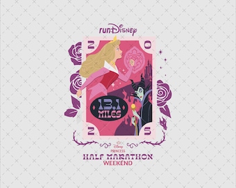 Sleeping Beauty Half Marathon SVG PNG, Instant Download, Villain Running Race Shirt Print