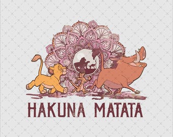 Hakuna Matata Png, Simba Timon Pumbaa Instant Download, Family Trip Shirt Print SVG