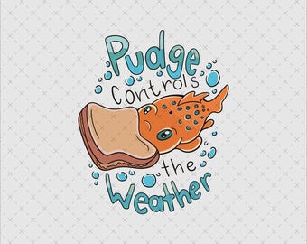 Koszulka Pudge Controls the Weather w formacie PNG, projekt Lilo i Stitch, natychmiastowe pobranie pliku PNG SVG