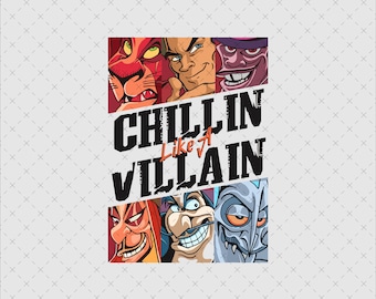 Disney Villains Chillin Like A Villain Group Portrait Png, Disney Villains Png, Disney Villains Characters Png, Evil Queen Hades Scar Png