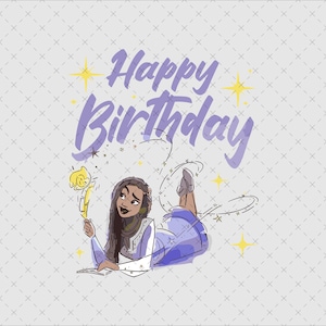 wish birthday png, wish star png, Black Princess, Black Girl Magic, asha shirts, svg file for print, sublimation, wish movie, digital file