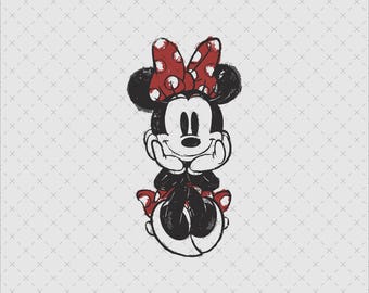 Retro Mickey and Friends SVG, Minnie PNG (Digital Download)