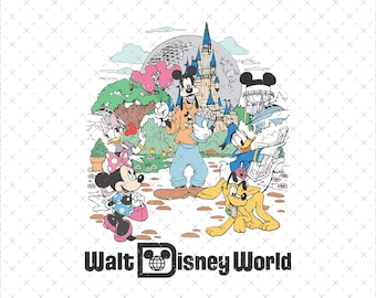 Retro Mouse Family Vacation SVG PNG (Digital Download)