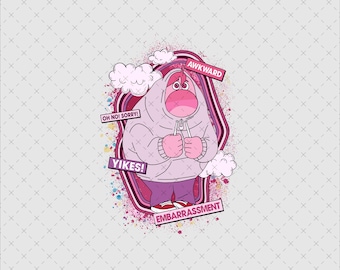 Emocja zażenowania w formacie PNG, pobieranie cyfrowe Inside Out, sztuka zdrowia psychicznego, plik SVG prezentu dla terapeuty