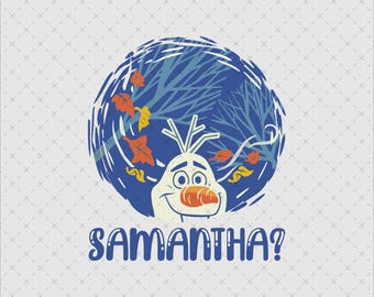 Olaf Snowman Svg Png, Frozen Character Samantha, Instant Download, Shirt Sticker Sublimation File