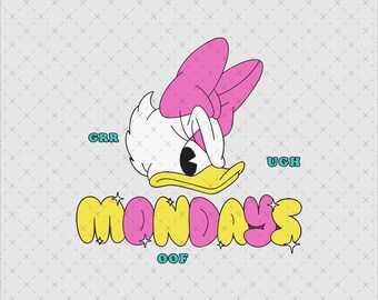 Retro Duck Mondays SVG, Family Vacation Trip (PNG, SVG)