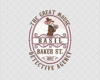 Basil of Baker Street Png Svg, Great Mouse Detective Instant Download, Family Trip Shirt Print