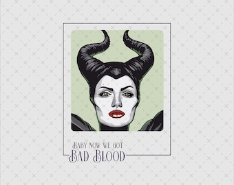 Maleficent Bad Blood Villain Png, natychmiastowe pobranie PNG SVG, nadruk na koszulce Dark Fairy