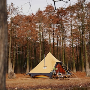 Aguja Cotton-Canvas Tent – Waterproof, 4-Season Glamping & Camping Tent – Large Outdoor Shelter for Adventures