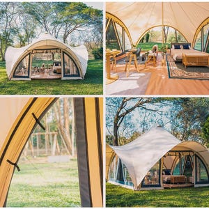Asher Canvas Glamping Tent | Luxury Airbnb Resort Tent 2 Sizes image 4