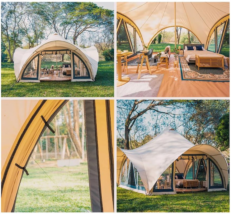 Asher Canvas Glamping Tent | Luxury Airbnb Resort Tent 2 Sizes image 4