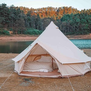 Sahara Canvas Bell Tent – Waterproof, 4-Season Glamping and Camping Tent