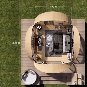 Asher Canvas Glamping Tent | Luxury Airbnb Resort Tent 2 Sizes image 3