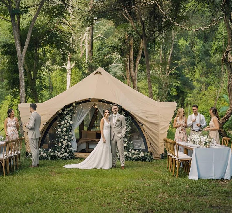 Asher Canvas Glamping Tent | Luxury Airbnb Resort Tent 2 Sizes image 5