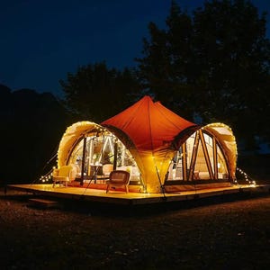 Asher Canvas Glamping Tent | Luxury Airbnb Resort Tent 2 Sizes image 12