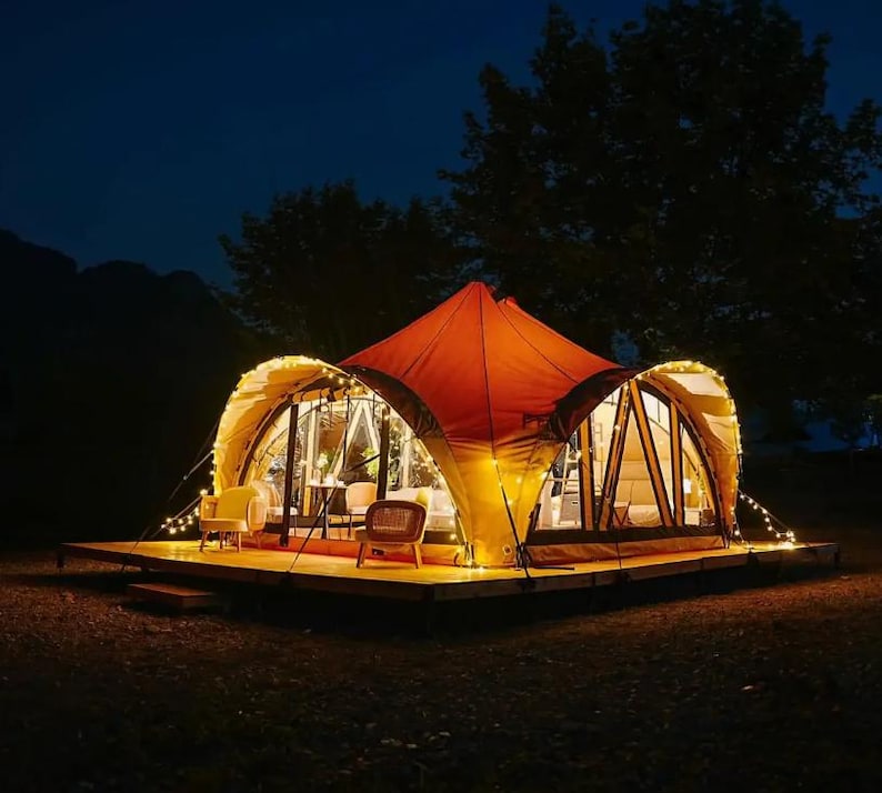 Asher Canvas Glamping Tent | Luxury Airbnb Resort Tent 2 Sizes image 12