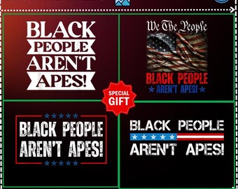 Gift 4 Design 黒人は猿ではない PNG、ヴィンテージ公民権、人間の尊厳、憲法上の誇り、黒人歴史擁護、公民権2026