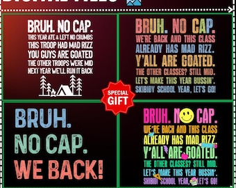 Gift 4 Design Bruh No Cap PNG,You Got This Bruh No Cap,Bruh No Cap We&#39;re Back And This Class Already Has Mad Rizz,Bruh Rizz Sigma No Cap PNG