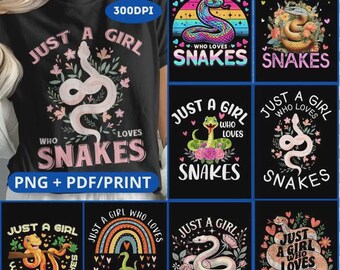 Snake animal quote,girl reptiles,Gift 9 Design Girl Loves Snakes design,just a girl snake,snake lover png,Just a Girl Who Loves Snakes PNG
