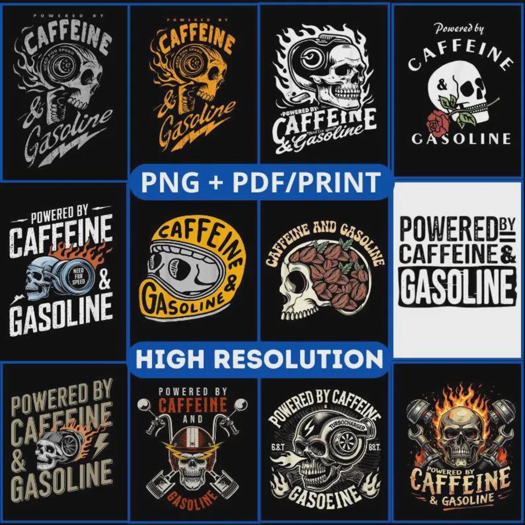 Gasoline Caffeine Lover Gift Powered by Caffeine and Gasoline Mechanic ...