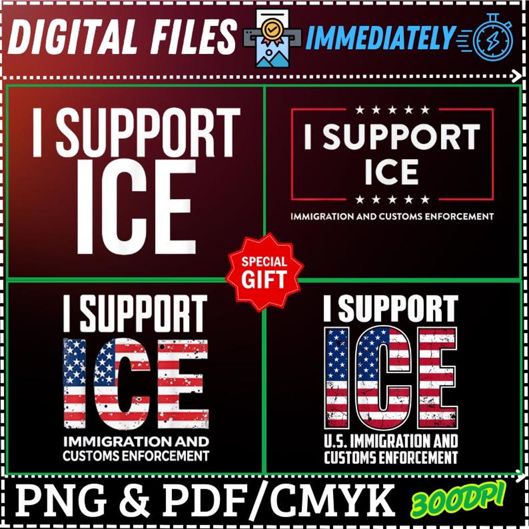 Gift I Support ICE Png,stand With Border Patrol,immigration Enforcement ...
