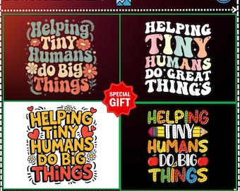 Gift 4 Design 小さな人たちが大きなことを成し遂げる手助けをする PNG、素敵なフラワーティーチャー、保育士へのギフト、小児科看護師、小児科医、小児科看護師